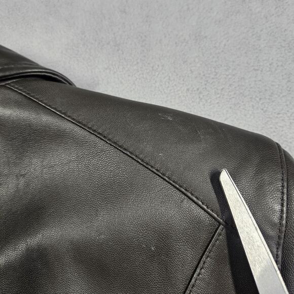 Worthington Leather Lambskin Jacket Women's Size Medium Dark Brown Lined Pockets - Picture 10 of 13